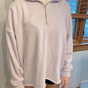 aerie oversized quarter zip